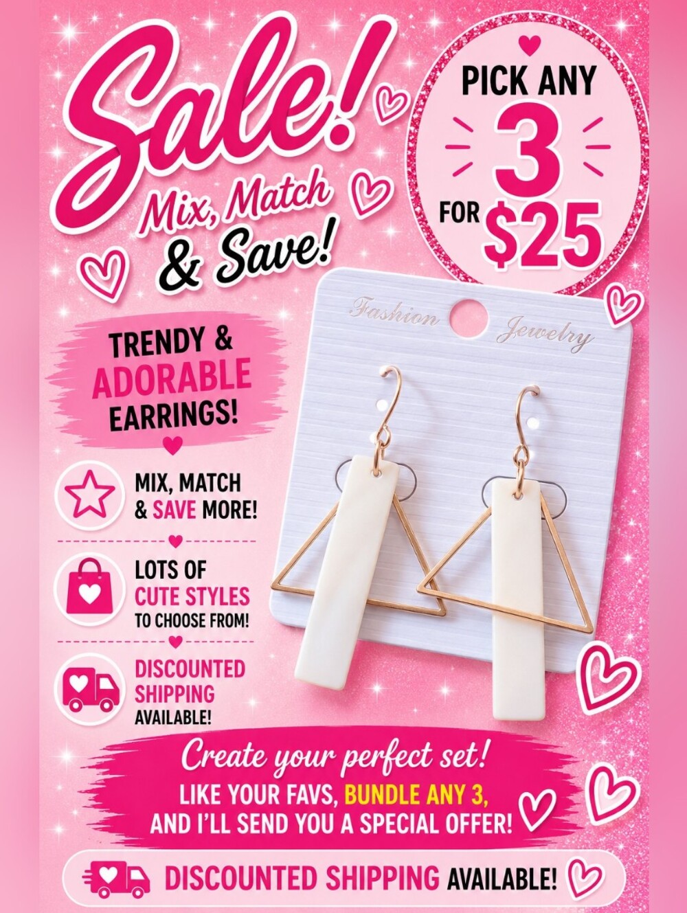 Geometric Triangle Drop Earrings White Resin Bar Gold Tone Dangle Minimalist